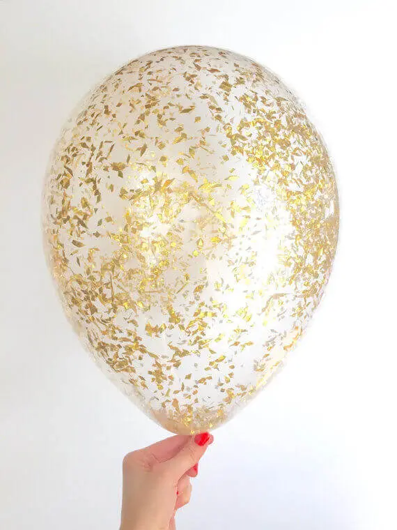 Gold confetti balloons ​Confetti For Decoration Party & clear balloon gold confetti