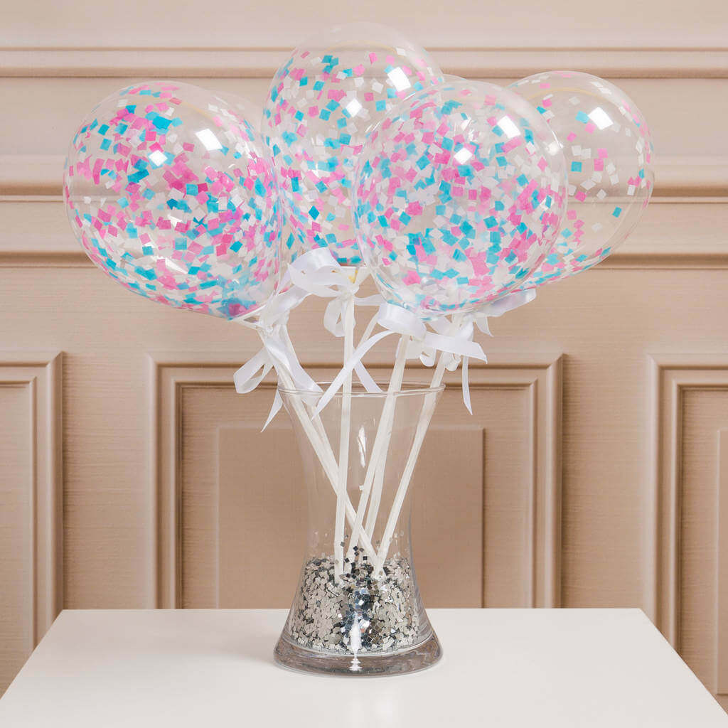 Balloons Lane Balloon delivery Brooklyn in use colors Caribbean Blue Rose confetti balloons ​Confetti For Occasion Party