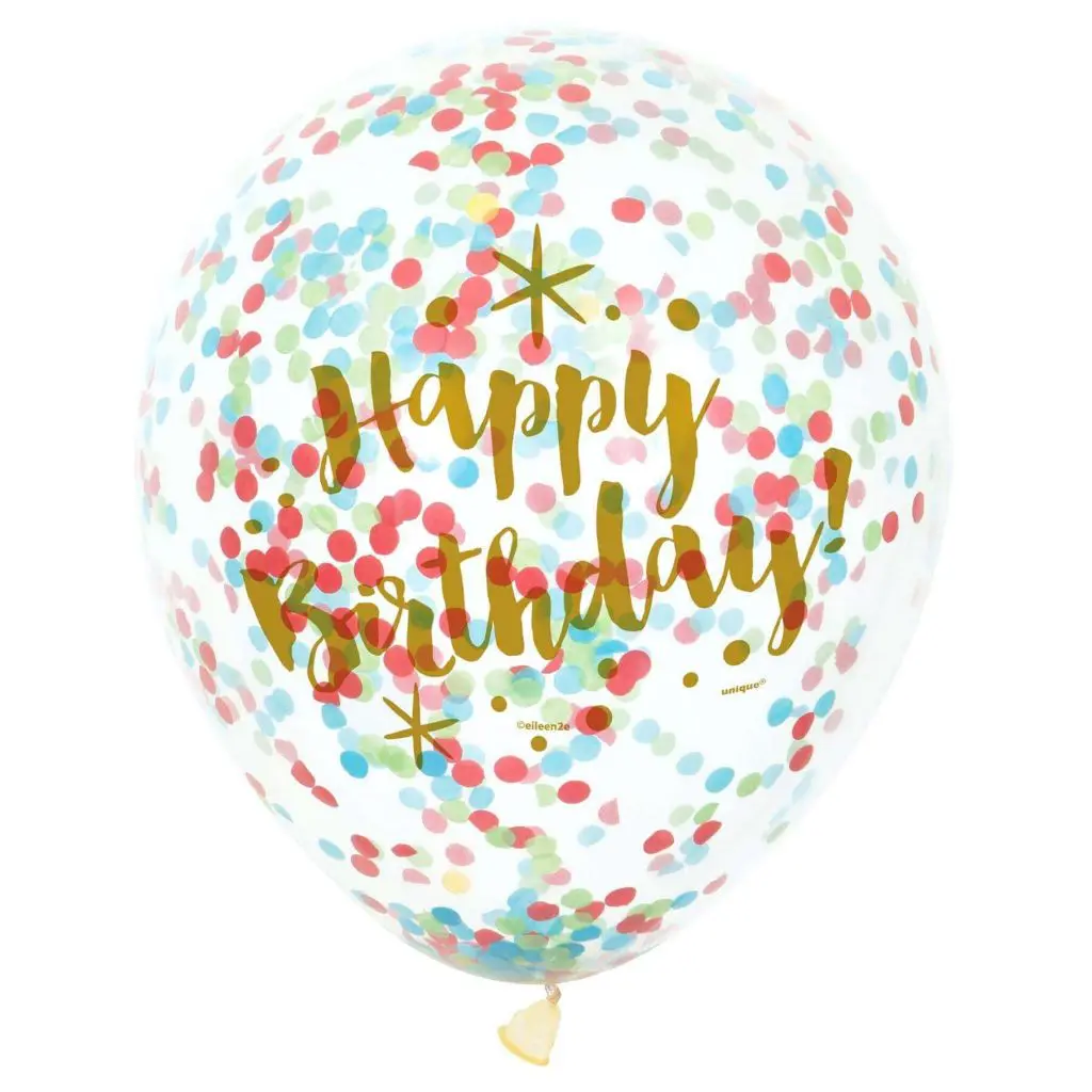 Balloons Lane offers a wide range of colorful confetti balloons in blue, light green, ruby red, yellow, pink, and tropical teal to make your decoration party pop. Pair them with happy birthday balloons and confetti for an extra festive touch.