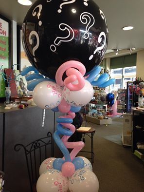 Pink Blue White 10th Event Big Giant Large Round Jumbo Balloons column