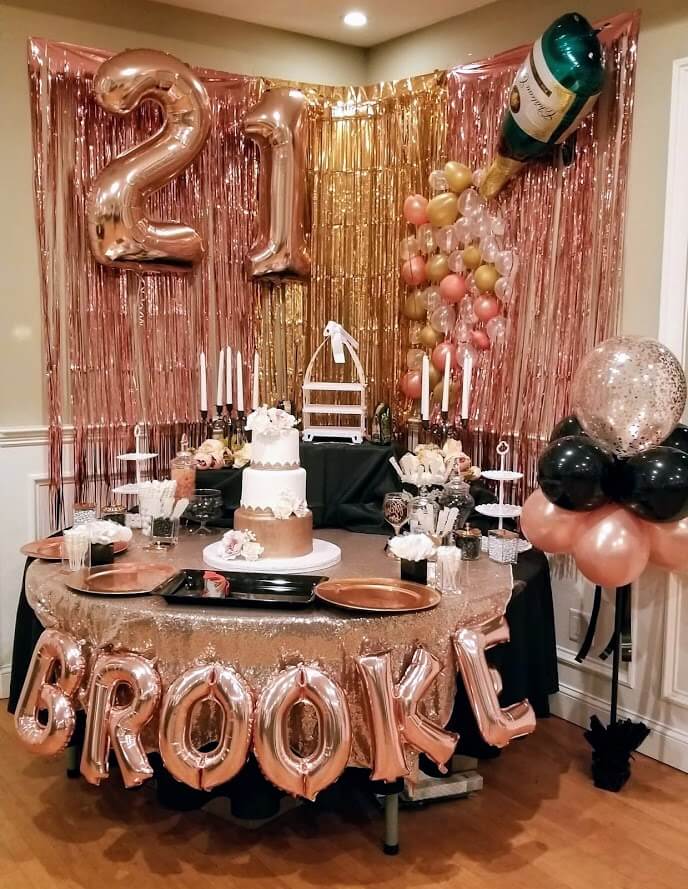 Balloons Lane Balloon delivery Brooklyn in using colors Rose Gold balloons rose gold letters balloons With Number for Occassion Party