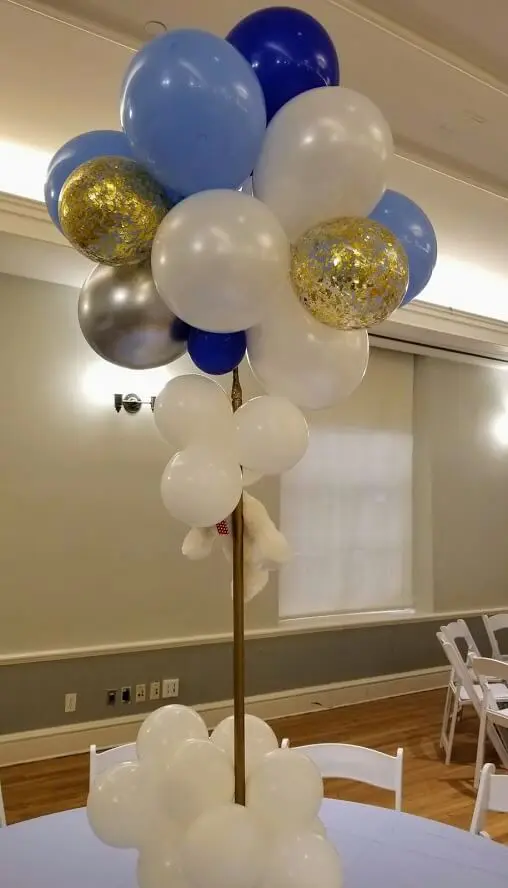 Balloons Lane Balloon delivery Brooklyn in use colors Silver Blush Gold Navy balloons baby first birthday confetti balloons For Column