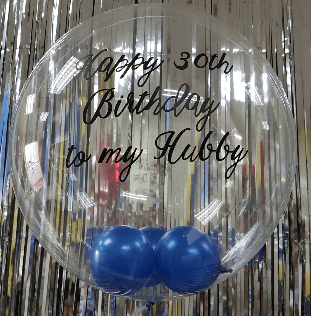 Balloons Lane Delivery in Nyc Clear Personalized Bubble Balloon for 30th Birthday