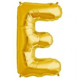 Make your party shine with stunning foil gold letter E big balloons