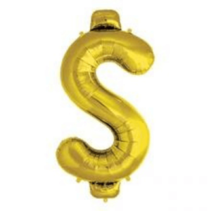 Stunning gold foil letter $ balloons for birthday party decorations