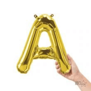 Balloons lane delivery in Manhattan use color Gold letter A Mention number for Arch