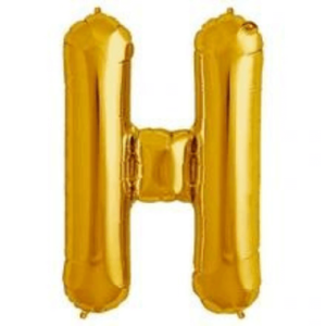 Make your party shine with stunning foil gold letter H big balloons
