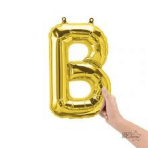 Balloons lane delivery in Nyc use color Gold letter B Birthday him or her for Column