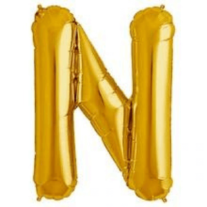 Make your party shine with stunning foil gold letter N big balloons