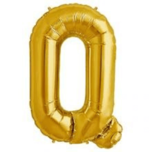 Make your party shine with stunning foil gold letter Q big balloons