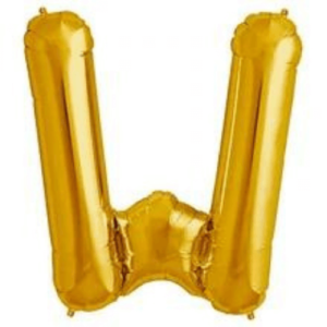 Make your party shine with stunning foil super shine gold letter W shaped big balloon