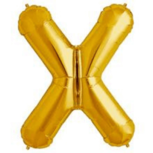 Make your party shine with stunning foilsuper shine gold letter X shaped big balloon