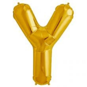 Make your party shine with stunning latex super shine gold letter Y shaped big balloon