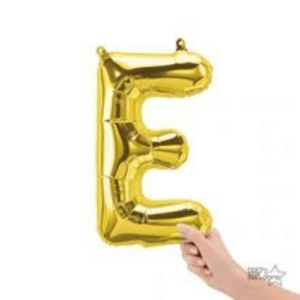 A Shiny Gold Letter E balloon to add glamour in your event décor