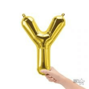 Balloons lane delivery in Manhattan use color Gold letter Y Mention number for Centerpiece