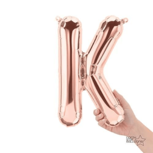 A stunning rose gold foil letter K balloon is ideal for enhancing the decor of various events in Brooklyn.