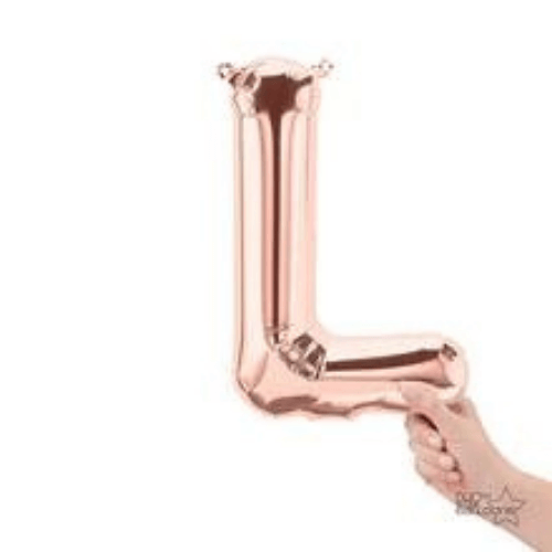 A stunning rose gold foil letter L balloon is ideal for enhancing the decor of various events in Brooklyn.