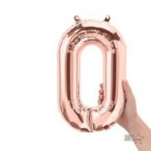 Balloons lane delivery in New Jersey a color rose gold Balloons letter O Mention number for Column