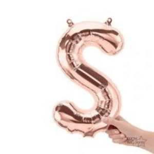 Balloons lane delivery in New york city a color rose gold Balloons letter S Event for bouquet