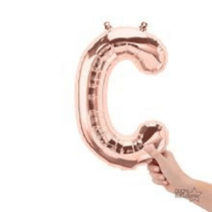 Balloons lane delivery in New york city a color rose gold Balloons letter C Mention number for piece