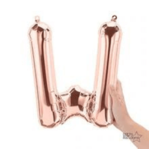 Balloons lane delivery in New Jersey a color rose gold Balloons letter W Baby shower for piece