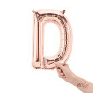 Balloons lane delivery in NY a color rose gold Balloons letter D Anniversary for bouquet