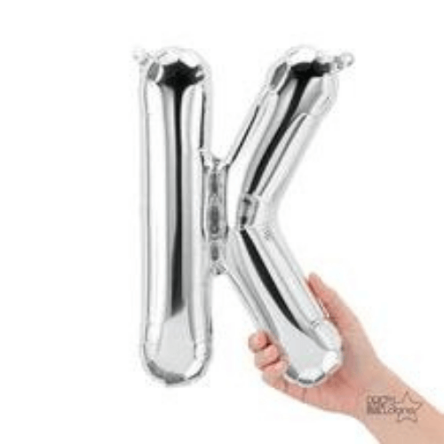 Silver Latex Letter Balloon for Celebrations and Decorations in NY