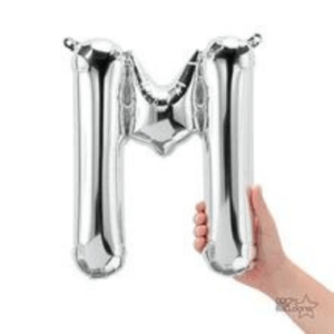 Silver Latex Letter Balloon for Celebrations and Decorations in NY