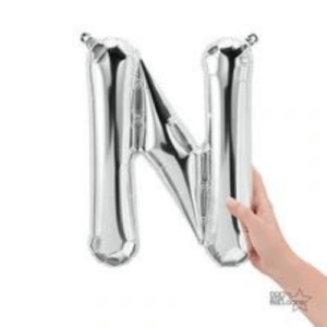 Balloons lane delivery in Manhattan use color silver letter N Mention number for Arch