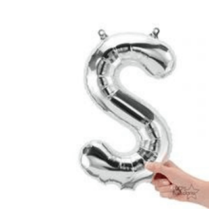 Balloons lane delivery in Staten Island use color silver letter S Baby shower for Centerpiece