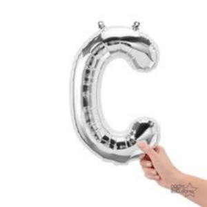 Balloons lane delivery in New york city use color silver letter C Bridal shower for Arch