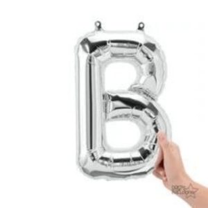 Balloons lane delivery in Manhattan use color silver letter B Baby shower for Column