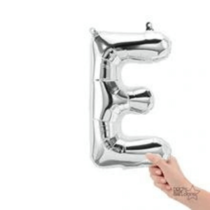 Balloons lane delivery in New york city use color silver letter E Mention number for pieces