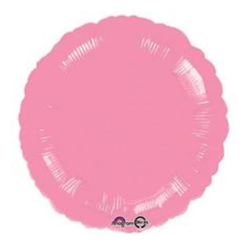 Satin Luxe Pink Latex Round Circle Foil Mylar Balloons for Baby Showers