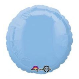 Satin Luxe Pearl Blue Latex Column Round Circle Foil Mylar Balloons for Parties and Events in NJ