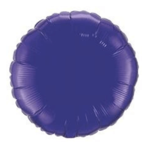 Satin Luxe Quartz Purple Latex Column Round Circle Foil Mylar Balloons for Parties and Events