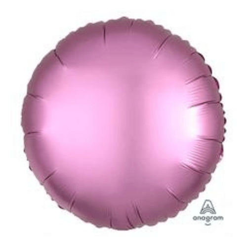 Satin Luxe Flamingo Latex Round Circle Foil Mylar Balloons for Parties and Events