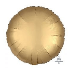Satin Luxe Gold Sateen Latex Round Circle Foil Mylar Balloons for Parties and Events