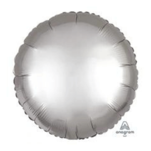 Shiny silver latex round circle foil mylar balloon for any occasion in New Jersey