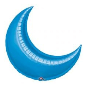 Blue Crescent Moon Balloons, perfect for birthday parties, baby showers, graduation celebrations, and outdoor gatherings in Staten Island
