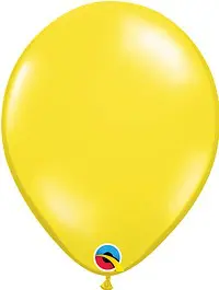 Chrome® Citrine Yellow Latex Balloon Color Chart, featuring a range of colors for creating stunning and colorful balloon designs.
