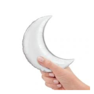 Silver Half Moon and Crescent Moons Balloons, perfect for creating balloon garlands, arches, and other balloon decorations for weddings, baby showers, bridal showers, graduations, corporate gatherings, and birthday parties in Staten Island