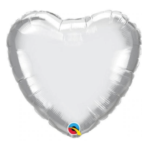 Balloons Lane uses colors CHROME SILVER Latex Column mylar heart shape balloons to create multiple beautiful designs for your Occasion-party decorations-function