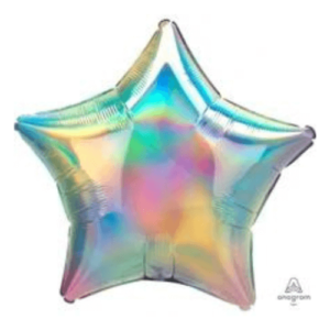 IRIDESCENT PASTEL RAINBOW Latex Arch star round foil balloon to create colorful designs