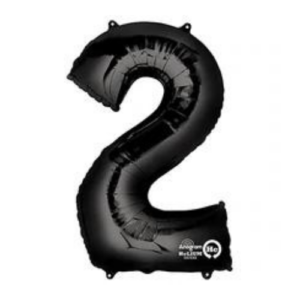 Balloons lane delivery in NY use a color Black number 2 Birthday for Centerpiece
