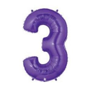 balloons lane delivery in Manhattan use color Purple number 3 Baby shower for Column