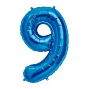 Balloons lane delivery in NY a color Magenta & blue Balloons number 9 Event for Column