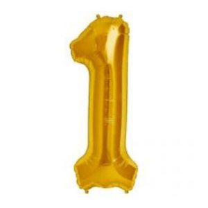 Gold Latex Number Balloon for Celebrations and Decorations