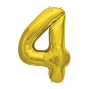 Balloons lane delivery in Brooklyn a color gold Balloons number 4 Baby shower for Column