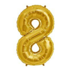 Balloons lane delivery in Nyc a color gold Balloons number 8 Mention number for bouquet